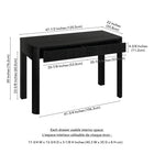 Hudson&Canal Mendoza 48'' Desk - Black Grain-8