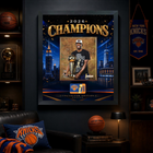 Frameworth New York Knicks 2026 Champions: OG Anunoby Trophy PhotoGlass Framed Photo - 18" W x 22" H - Gold-7