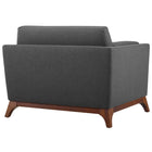 Modway Chance Upholstered Fabric Armchair - Grey-Machine Washable Covers