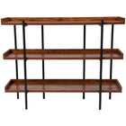Flash Furniture Mayfair Rustic Wood Grain Finish Storage Shelf with Black Metal Frame-Shelf Size: 47.25''W x 11''D x 12.5''H
