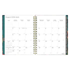 Blueline 17 Months Weekly/Monthly Planner - August to Dec - 11" H x 8"-1/2" W - Flower Design - Bilingual-Monthly planner before each month