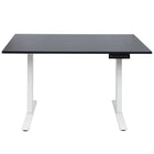 Ezywork Dual Motor Electric Height Adjustable Standing Desk - 48" x 24" - White Frame / Black Table Top-Whole piece table top 48" x 24" (120cm x 60cm) 