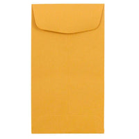 Jam Paper #6 Coin Business Recycled Envelopes - 3 3/8" H x 6" W - Brown Kraft - 25 Pack-Color: Brown Kraft