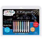 The Pencil Grip Black Board Playmat Kit with 8 Wonder Stix - 8-1/2" x 12" - 4 Boards-4 reusable black board placemats PLUS Wonder Stix to draw with!