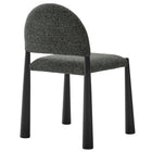 Modway Hayley Upholstered Fabric Dining Side Chair - Black/Anthracite-8
