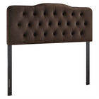 Modway Annabel Stain-Resistant Performance Velvet King Headboard - Chocolate Brown-Stain-Resistant Performance Velvet