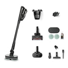 Miele Triflex HX3 Aqua Cordless Stick Vacuum Cleaner - Obsidian Black-The Aqua Twister Pro floorhead uses two rotating cleaning pads and a 360 degree light for active wet cleaning on water-resistant hard floors