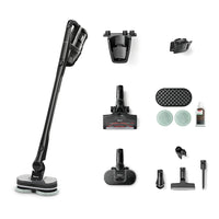 Miele Triflex HX3 Aqua Cordless Stick Vacuum Cleaner - Obsidian Black-The Aqua Twister Pro floorhead uses two rotating cleaning pads and a 360 degree light for active wet cleaning on water-resistant hard floors