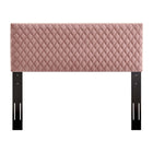 Modway Angela Performance Velvet King Headboard - Dusty Rose-Height Adjustable