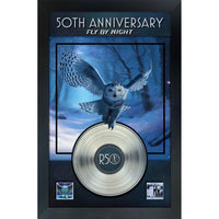 RUSH Fly By Night 50th Anniversary Frame with Platinum LP - Framed Print - 24.5" x 36.5"-Premium music memorabilia