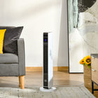HOMCOM 750 W/1500 W Ceramic Tower Heater with 65 Degree Oscillation-65-degree oscillation function direct precisely the airflow where you need it to 