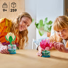 LEGO Botanicals Water Lilies-Includes a white water lily with yellow accents and a vibrant pink water lily