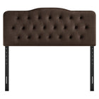 Modway Annabel Stain-Resistant Performance Velvet King Headboard - Chocolate Brown-Dense Foam Padded Headboard