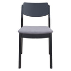 Zuo Desdamona Dining Chair - Grey/Black - Set of 2-Soft and smooth velvet fabric