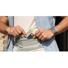 Travelon RFID Blocking Undergarment Waist Pouch - 10.75" L x 5" H x 0.125" D - Gray-Shields credit cards, debit cards, and passports from RFID readers