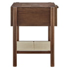 Modway Oswin 1-Drawer Wood Nightstand - Walnut-Assembly Required