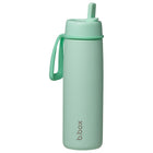 b.box Insulated Flip Top - 690 ml - Spearmint-Flip top lid for free-flow drinking with stainless steel straw