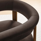 Modway Imogen Performance Velvet Barrel Dining Chairs - Chocolate Brown/Deep Brown - 2 Pack-Assembly Required