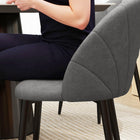 HOMCOM Dining Chairs with Metal Legs for Kitchen - Charcoal Grey - Set of 4-Versatile use in dining room, living room, or bedroom