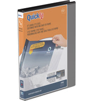 Davis Group QuickFit View Binder - 5/8" - 3-Ring - Letter Size - Black-Customizer/Overlay Binder, Black, holds 100 sheets of paper, for 8.5"x11" size paper