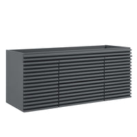 Modway Render 48" Single Sink Compatible Bathroom Vanity Cabinet - Grey-Mid-Century Modern Vanity