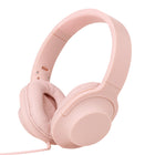 Basic Tech Wired Over The Ear Foldable Headphones - Pink-Universal
