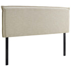 Modway Camille Upholstered Fabric Queen Headboard - Beige-Fine Polyester Upholstery