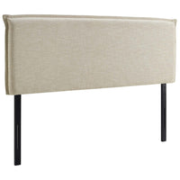 Modway Camille Upholstered Fabric Queen Headboard - Beige-Fine Polyester Upholstery