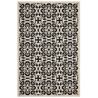 Modway Ariana Vintage Floral Trellis Indoor/Outdoor Area Rug - 5 ft W x 8 ft L - Black/Beige-Vintage Floral Trellis Area Rug