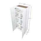 Manhattan Comfort Cornelia 29.61" Modern 7-Shelf Storage Closet - White-Includes 1 Wide Fixed Upper Shelf and 6 Adjustable Shelves