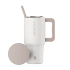 GROSCHE Aspen Insulated Water Tumbler with Handle - 32 oz. - Cream White-Triple-wall vacuum insulation