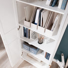 Sauder Storage Cabinet - White-Dimensions: 29-5/8"  W x 15-5/8"  D x 71-1/8"  H