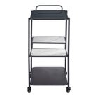 Zuo Constanza Bar Cart - Black-3-tier shelves