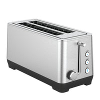 JS Gourmet 4-Slice Long Slot Toaster - Stainless Steel-4-slice capacity