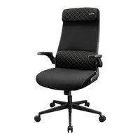 COUGAR Stryder Office Chair with Lumbar Support & Flip-Up Armrests - Black-Clean, Low-Profile Design: With its understated silhouette and contemporary finish, Stryder integrates effortlessly into any environment - professional, creative, or personal. It's designed to look at home in modern workspaces, gaming setups, and everything in between