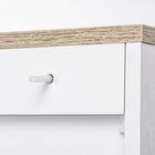 HOMCOM Modern 35.4" L Buffet Cabinet with Storage - White-Anti-tipping design helps prevent it from tipping over
