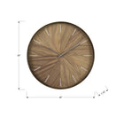 Monarch Specialties 9051 20" Round Wall Clock - Light Brown-This analog wall clock operates with 1x AA battery (not included) for a hassle-free setup with no assembly required, providing a seamless addition to your decor