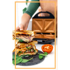 Gotham Steel Dual Electric Sandwich Maker Press-Recipe book (over 30 recipes) included