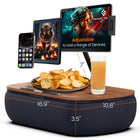 ShoppingAll Adjustable Tablet Holder Cushion Pillow Stand - Grey-Spacious Design - Measuring 16.9” x 10.8” x 3.5”, this stand provides ample space for books, laptops, and tablets while maintaining a compact and lightweight design for easy portability.