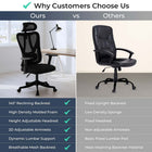 MotionGrey MC3 Ergonomic High Back Office Chair with Adjustable Armrests - Black-8