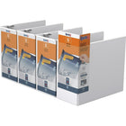 QuickFit View Binder - Locking D Ring - 5" - White - 4 Pack-3 Ring Binder