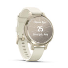 Garmin Lily 2 Active Lunar Fitness Tracker Smartwatch - Gold with Bone Silicone Band-10