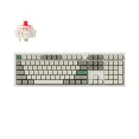 Keychron Q6 Max RGB Wireless Mechanical Keyboard - Red Switch - Full-size Layout with Knob - Shell White-Exceptional Connectivity: Seamlessly switch between devices with the 2.4 GHz wireless connection or Bluetooth 5.1, offering fast response times and multitasking capabilities across your computer, phone, and tablet.