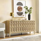Modway Samos 62" Sideboard - Hickory-Adjustable Shelves with Soft Close Hinges