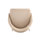 Manhattan Comfort Gracie 22" Modern Leatherette Upholstered Counter Stool - Tan and Gold-21.7" L x 23" W x 38" H