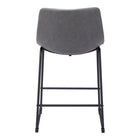 Zuo Smart Counter Stool - Charcoal - Set of 2-6