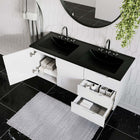 Modway Vitality 48" Double Sink Bathroom Vanity - White/Black-Wall-Mount Design