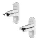 Kanto Universal Satellite Speaker Wall Mount Brackets - White-Ball joint design allows up to 21° upward or 45° downward angle
