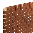 Modway Sparta Weave Wall Mount Vegan Leather Full Headboard with - Natural Brown-French Wood Cleat