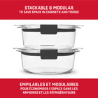 Rubbermaid Brilliance Round Leak Proof Food Storage Plastic Containers - 510ml - 2 Pack-Splatter-resistant Microwaving: Built-in vents under lids let you reheat leftovers without removing lids
